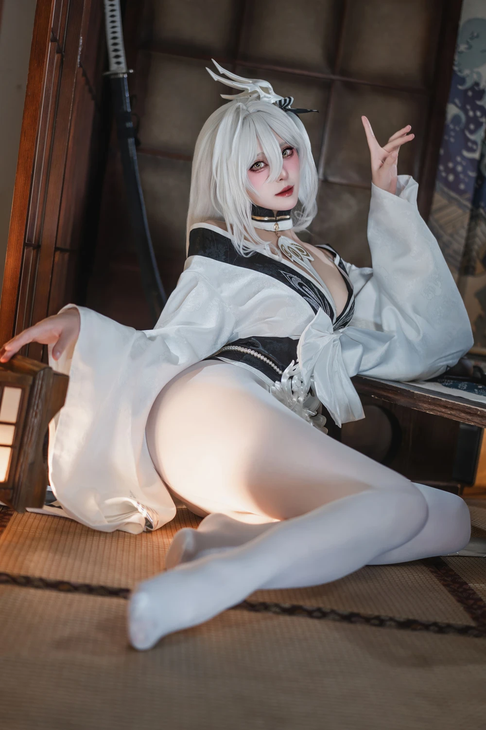 Natsuko夏夏子 – 碧蓝航线 白凤 和服 - 第 16 张
