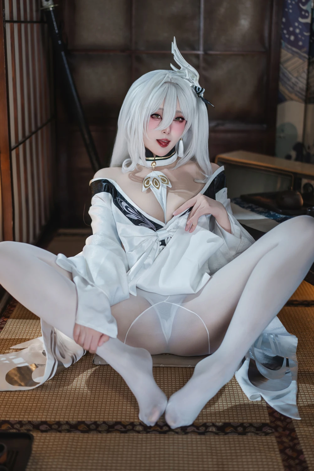 Natsuko夏夏子 – 碧蓝航线 白凤 和服 - 第 36 张