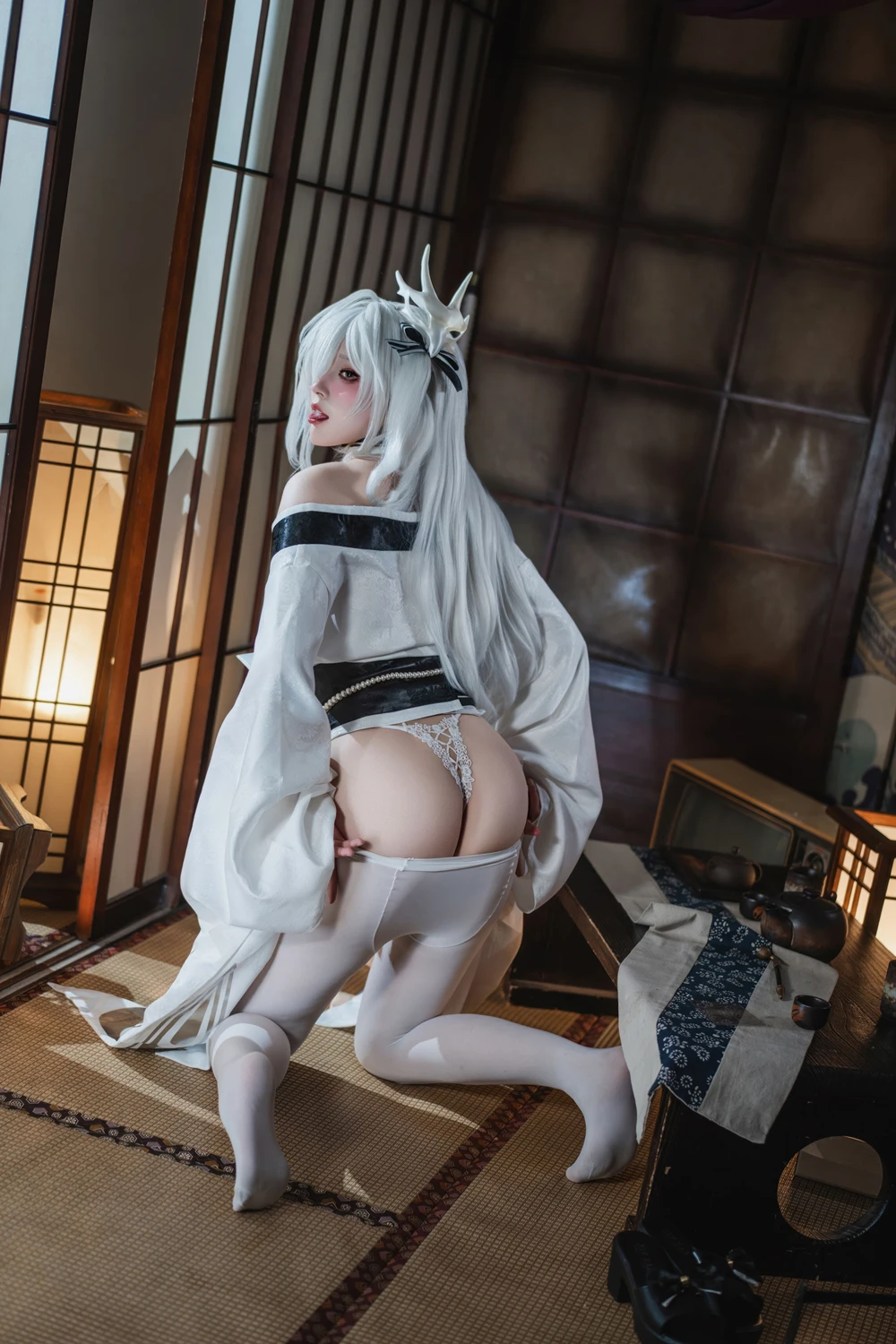 Natsuko夏夏子 – 碧蓝航线 白凤 和服 - 第 59 张