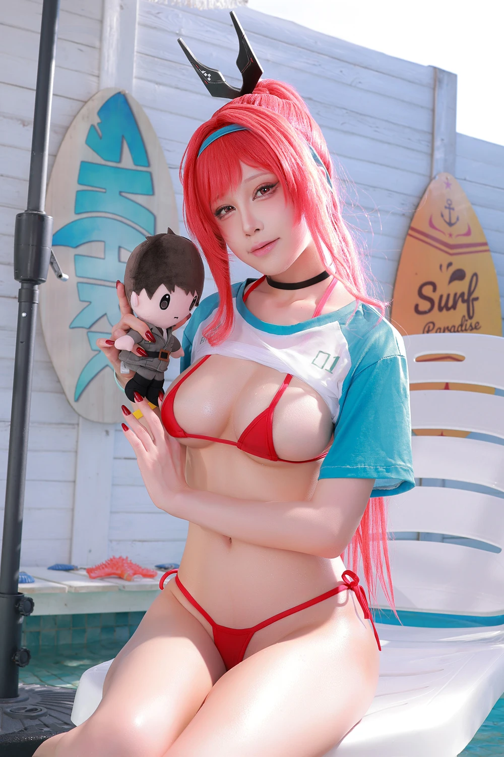水淼Aqua – 拉毗小红帽泳装 胜利女神 妮姬 - 第 9 张