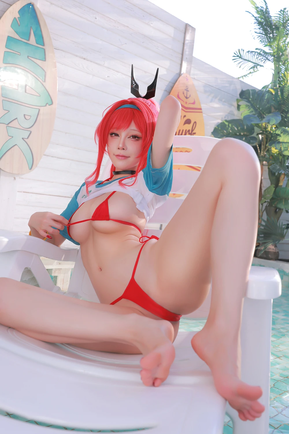 水淼Aqua – 拉毗小红帽泳装 胜利女神 妮姬 - 第 30 张