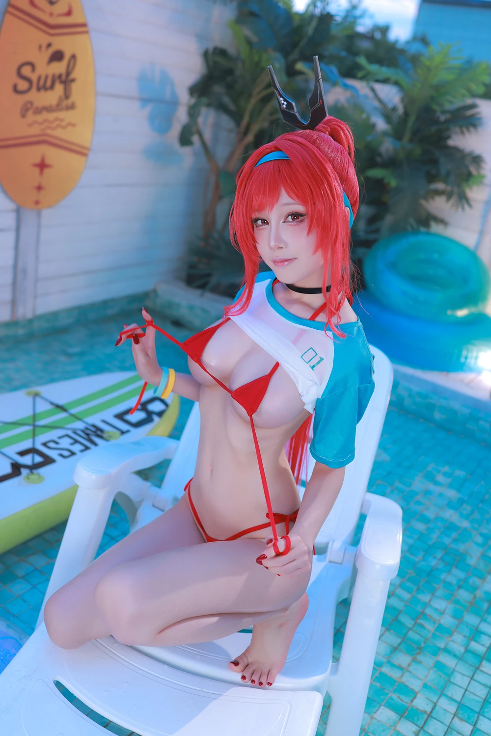 水淼Aqua – 拉毗小红帽泳装 胜利女神 妮姬 - 第 39 张