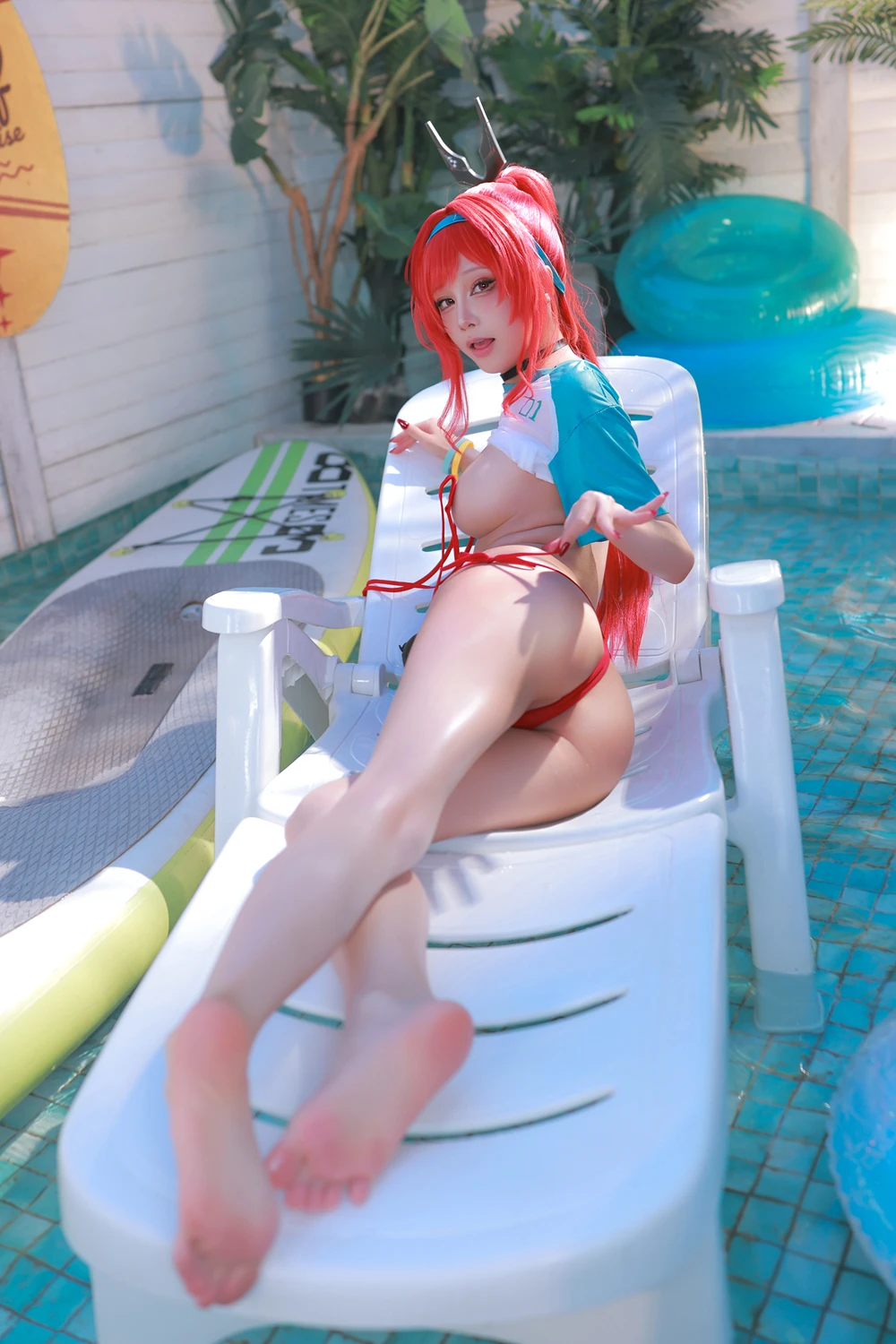 水淼Aqua – 拉毗小红帽泳装 胜利女神 妮姬 - 第 40 张