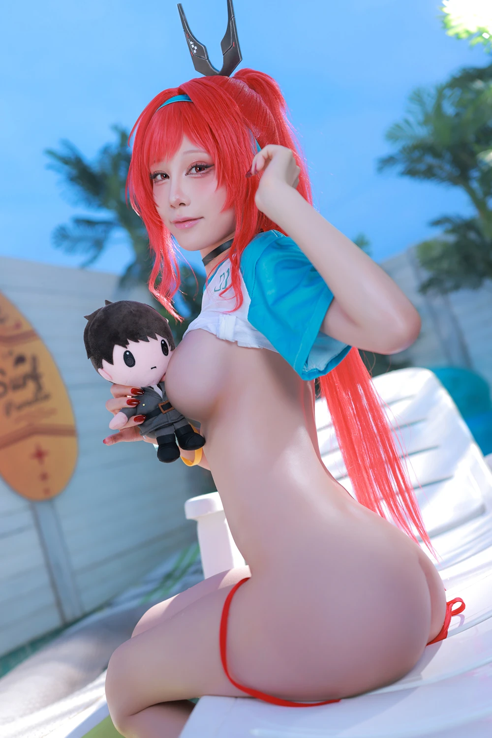 水淼Aqua – 拉毗小红帽泳装 胜利女神 妮姬 - 第 44 张