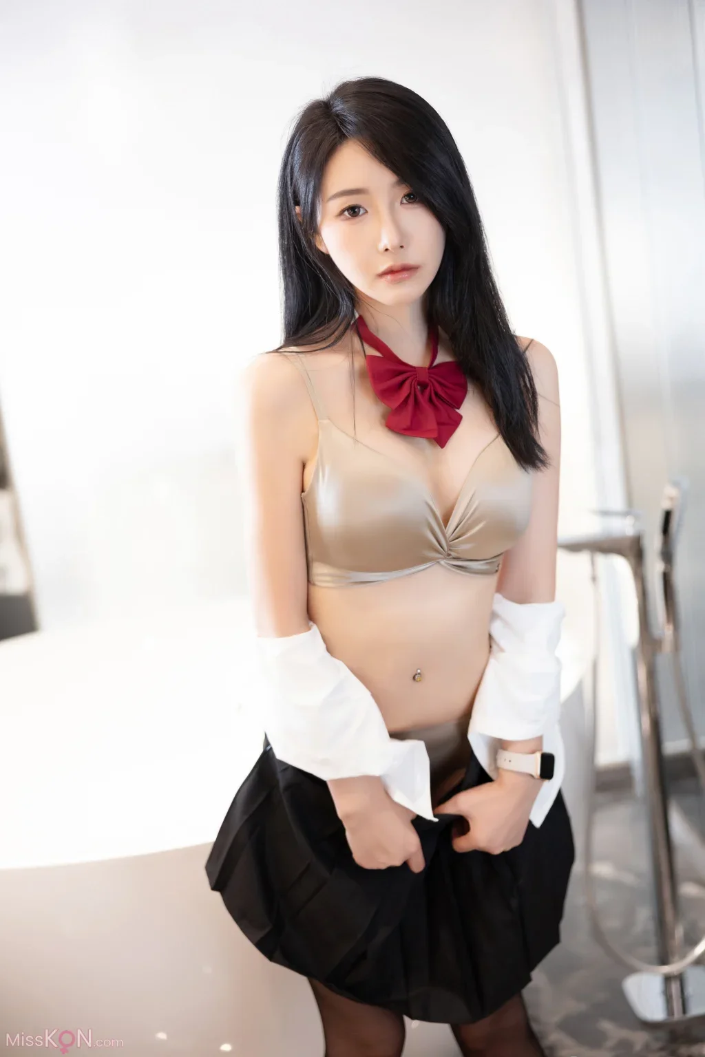 [内购无水印] 苏苏阿 秀人网模特 JK套装 真空凸点 87P 第14张（苏苏阿）