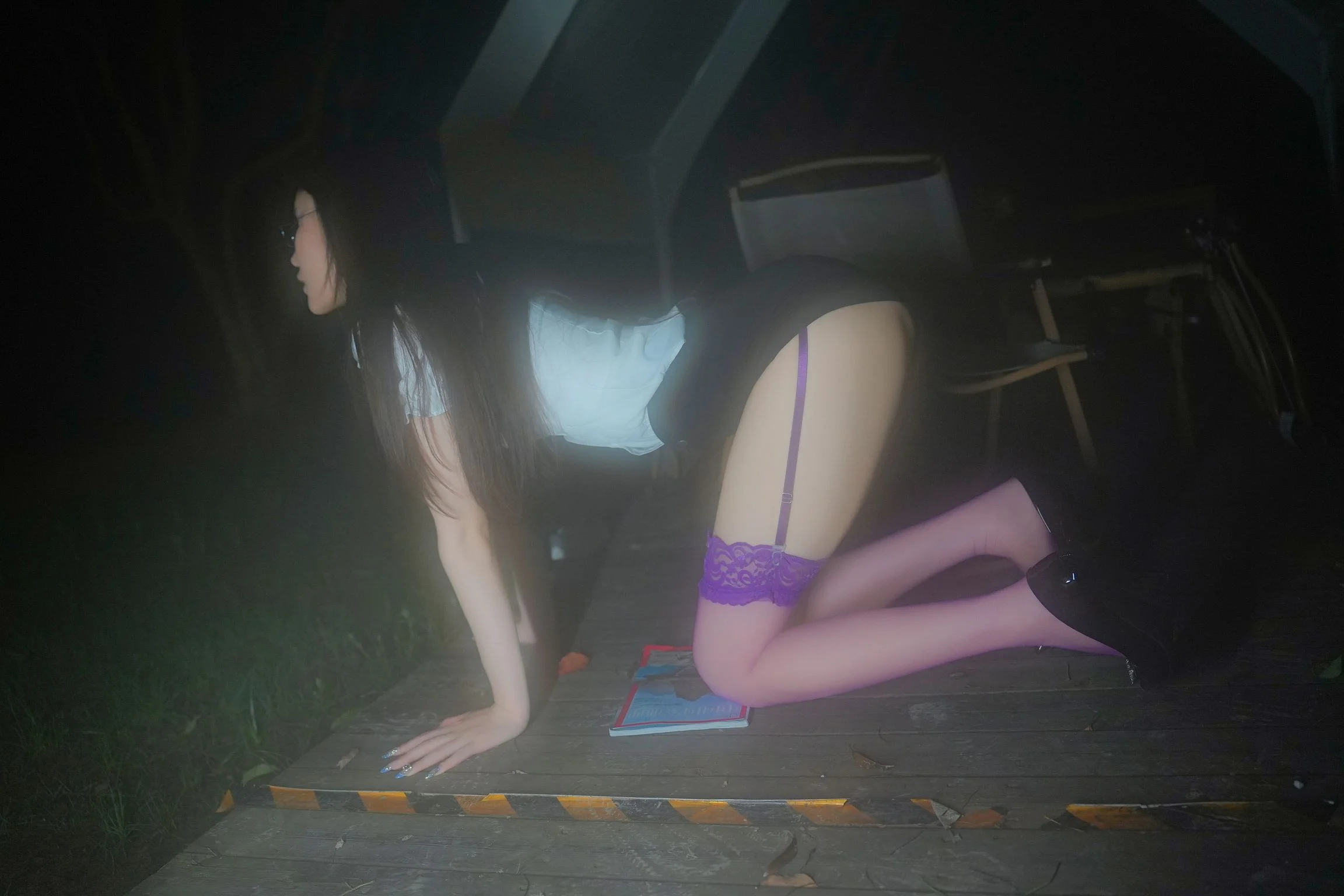[内购无水印] 晚苏susu 紫色丝袜 80P 第23张（晚苏susu）