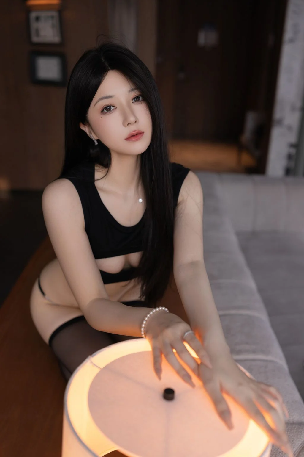 [内购无水印] 鱼子酱Fish 黑色内衣 93P 第57张（鱼子酱Fish）