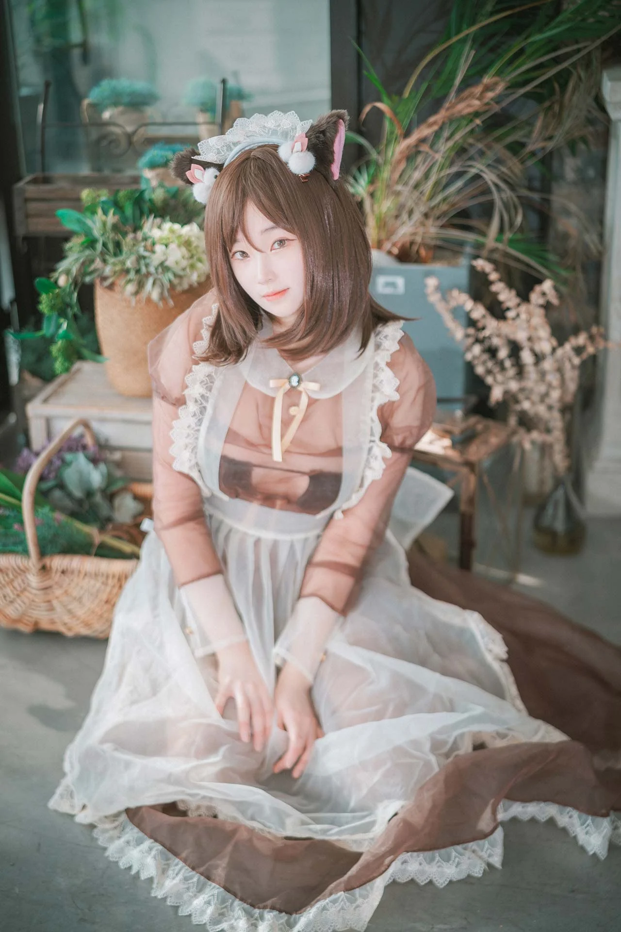 DJAWA Photo Bambi(밤비) Pure Marron (Maid) 44P 第12张（Bambi(밤비) Pure Marron (Maid)）