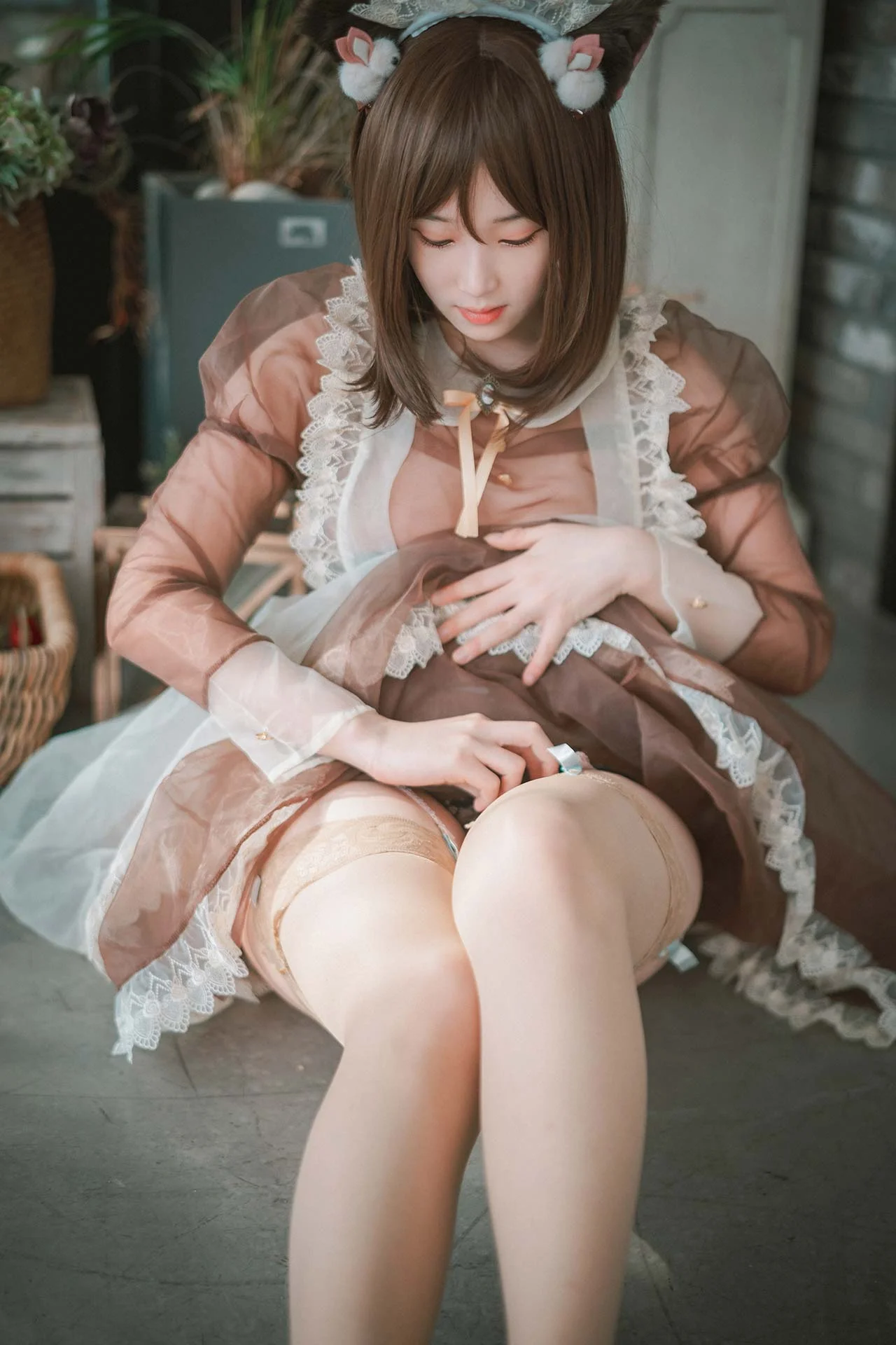 DJAWA Photo Bambi(밤비) Pure Marron (Maid) 44P 第15张（Bambi(밤비) Pure Marron (Maid)）